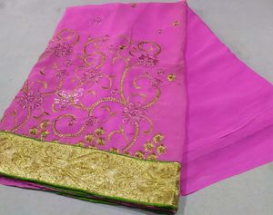 Pink Embroidered Saree Sale