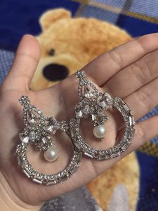 Sparkling Pearl Drop Earrings