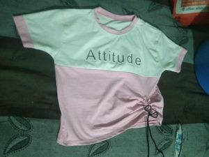 A Pink And White Elegant Top