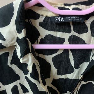 Tiered Midi Dress - Abstract Print