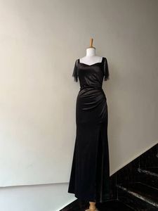 Elegant Black Long Gown