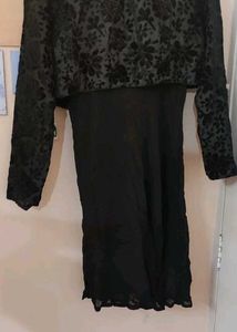 Black Dress With Attached Jacket