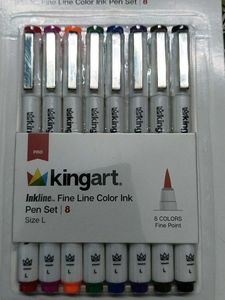 International Brand Kingart Color Ink Pen Set 8