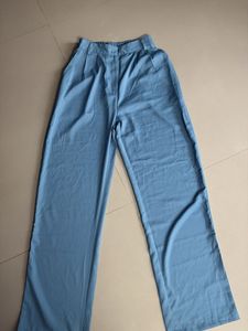 Blue Wide Leg Trousers