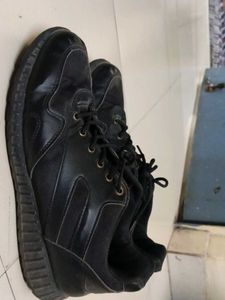 Black Leather Sneakers