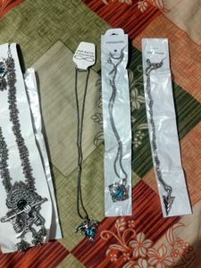 Silver Tone Four Jewelry Sets