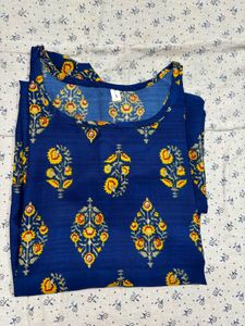 Elegant Blue Printed Kurta