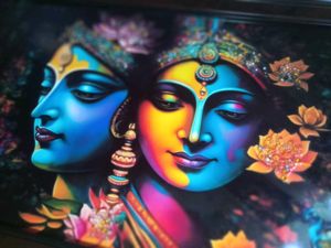 Divine Radha Krishna photo frame