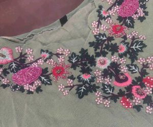 Embroidered Green Co-ord Set