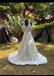 Elegant Halter Wedding Engagement Dress
