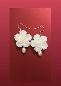 All Pearl White Dangling Earrings