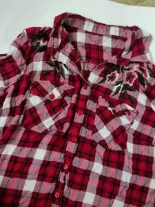 Embroidered Shrug Like Shirt
