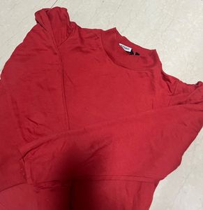 Red Full Sleeves Top From Zudio