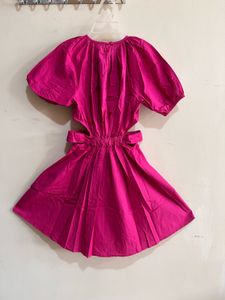 Pink Cutout Elegant Mini Dress