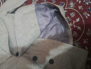 Gray Wool Blend Coat