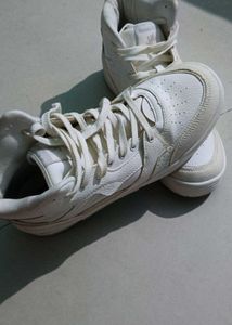 Vintage White High-Top Sneakers