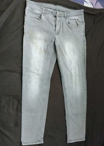 Men's Gray Slim Fit Jeans
