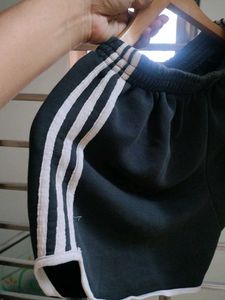 Black Striped Shorts