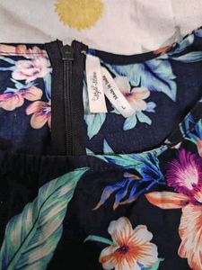 Floral Top Black Maxi Dress