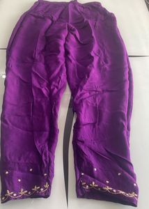Purple Embroidered Kurti Top