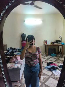 Striped Button-Up Top