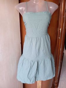 Mint Green Ruffle Hem Dress