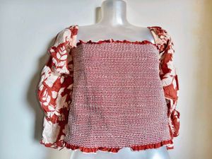 🎄Buy 1, Get 1 Free🎁Floral Print Smocked Top