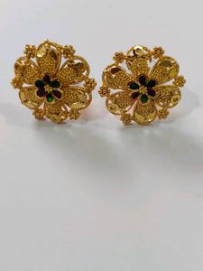 Gold Flower Earrings