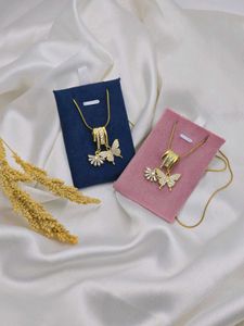 18K GOLD PLATED DESIGNER CHAIN WD PENDANT