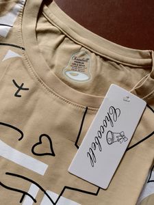 Skin Colour Print Buggy Tshirt With Tag