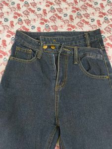 straight blue denim