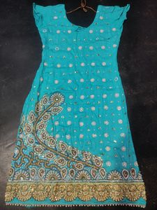 Heavy Handwork Sky Blue 💙 Suit With Dupatta