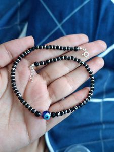 Real Silver Evil Eye Anklet
