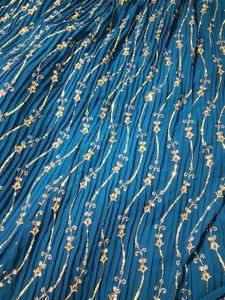 Teal Sequined Lehenga Choli L Size