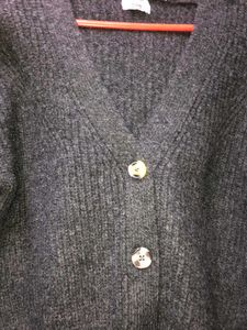 Gray Knit Cardigan