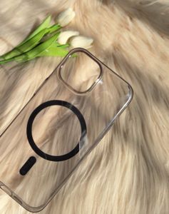 Clear MagSafe iPhone 15 back Case Cover