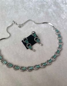 American Diamond Studded jewellery set