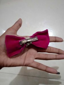 Cute Pink Bow Hair Accessory
