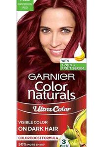GARNIER Color Naturals Creme Hair Colour Long-lasting Color &amp; Shine, Raspberry Red