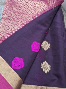 Magenta Banarasi Silk Saree