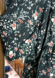 Floral Black Printed Dress