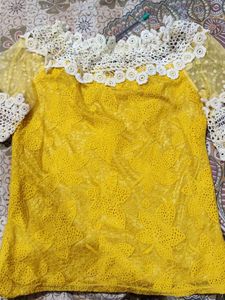 Yellow Lace Top