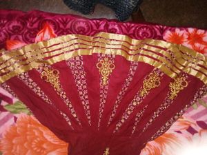 Beautiful Merun Colour Umbrella Gown
