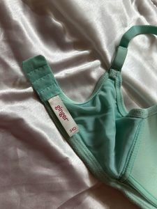 Mint Green Ribbed Bra