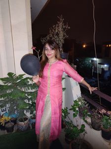 Front Slit Straight Kurta With Designer Neck