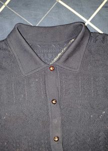 Navy Blue Knit Cardigan