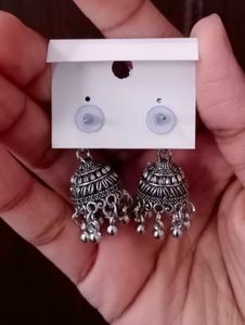 Oxidised Silver Earrings🪞✨