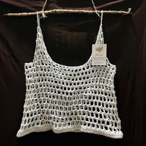 Crochet Mesh Crop Top