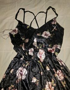 Floral Velvet Mini Dress