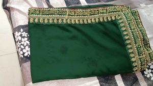 Green Embroidered Saree